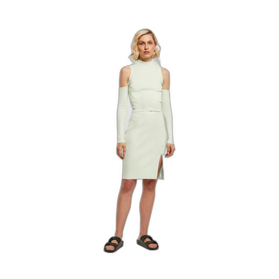 URBAN CLASSICS Geripptes Langarmshirt mit Cut-Out Schultern  