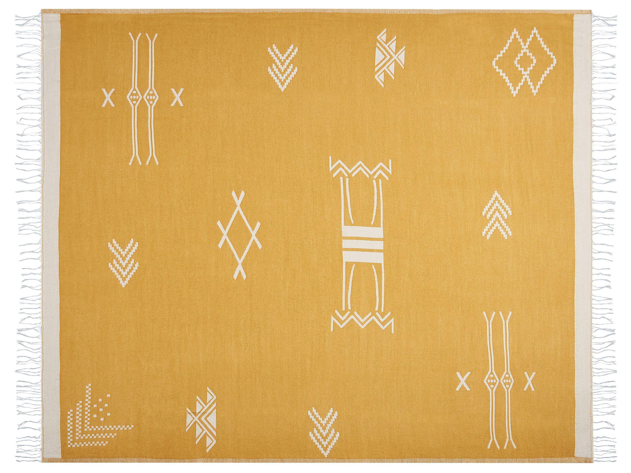 Beliani Jalkini Boho Acryl Kuscheldecke  