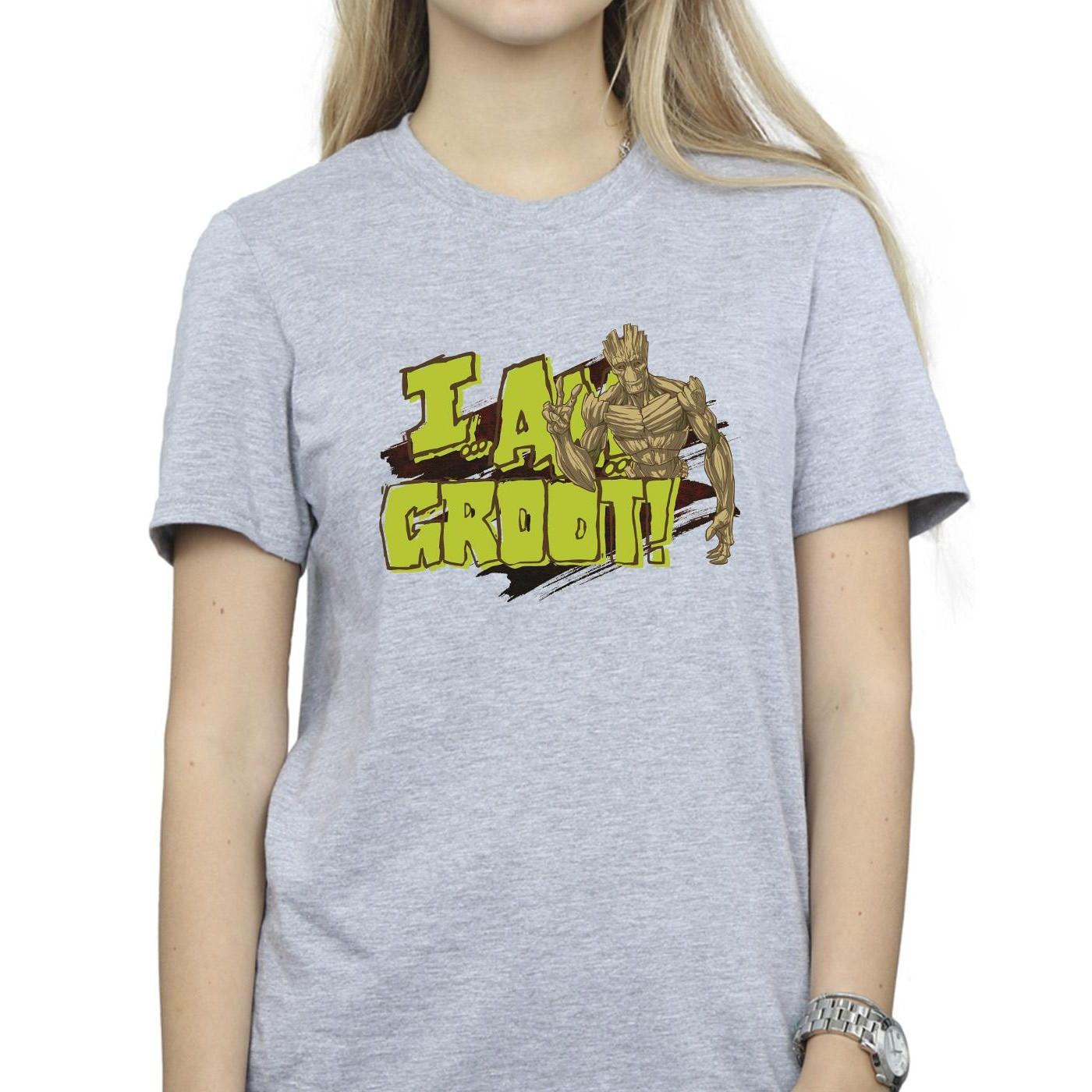 Guardians Of The Galaxy I Am Groot T-Shirt Stampata  