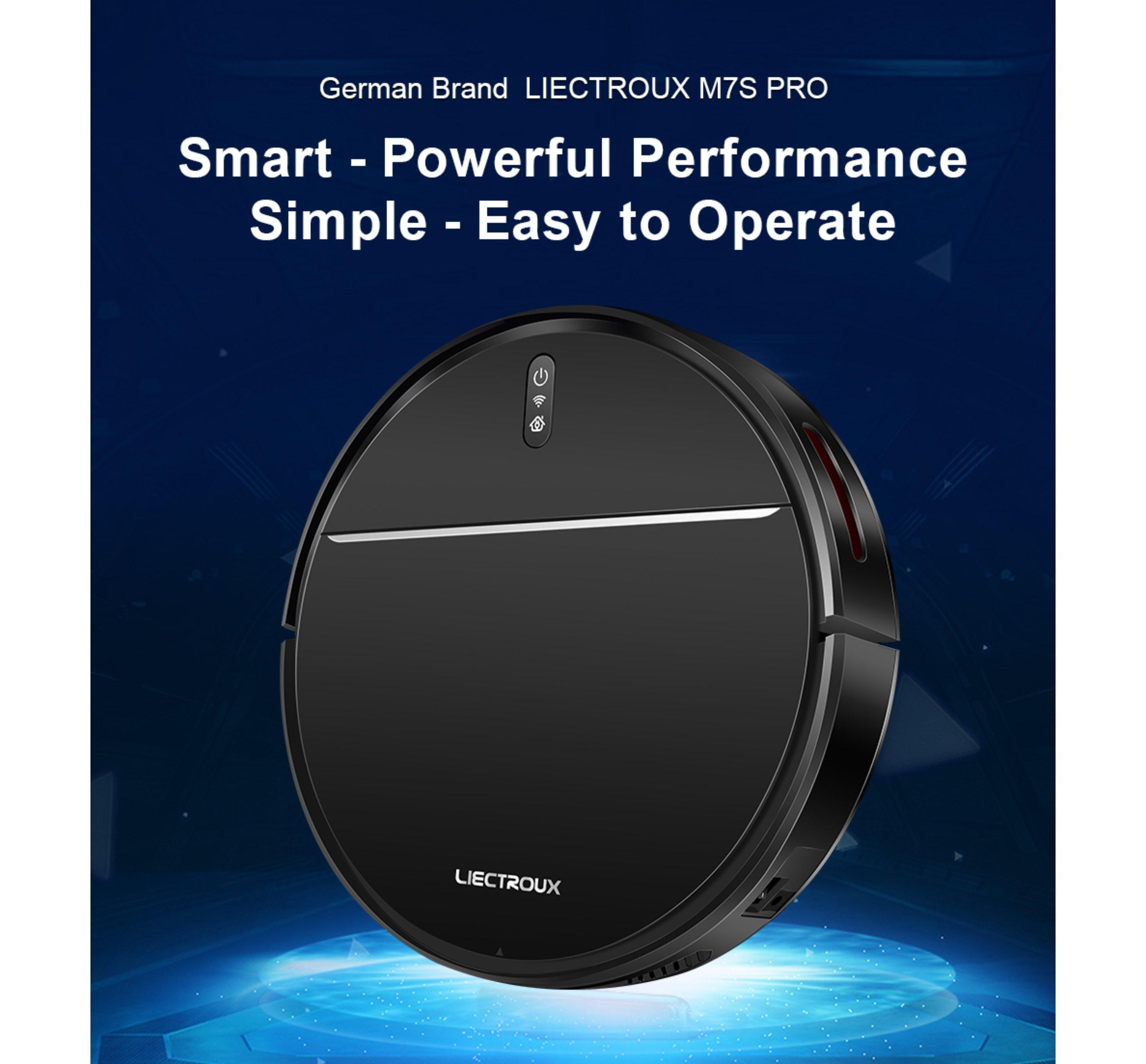 Blue Chilli M7S Pro Nass- und Trockensaugroboter mit Wischfunktion, 15 W, Sprachunterstützung  