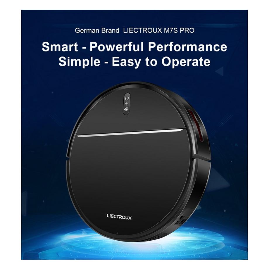 Blue Chilli M7S Pro Nass- und Trockensaugroboter mit Wischfunktion, 15 W, Sprachunterstützung  