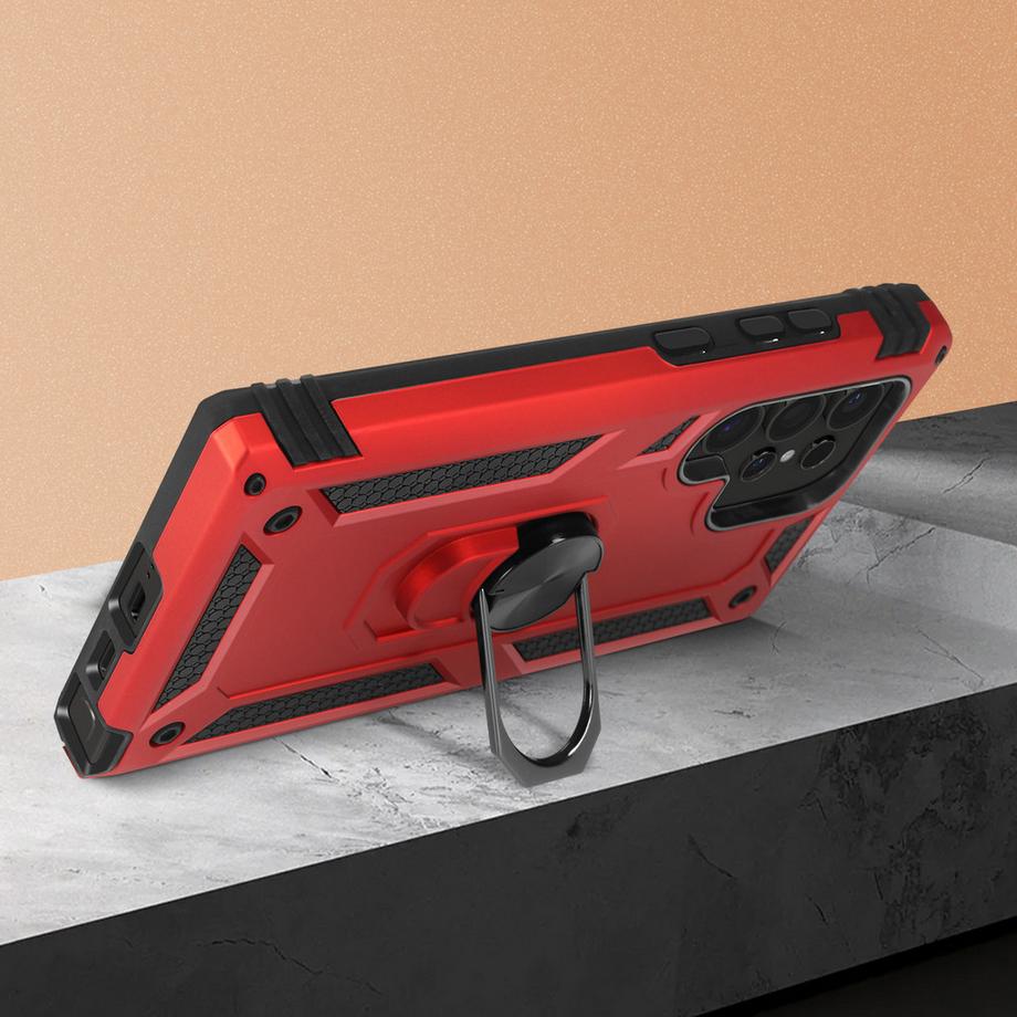 Avizar  Ring-Hülle Samsung S24 Ultra Rot 