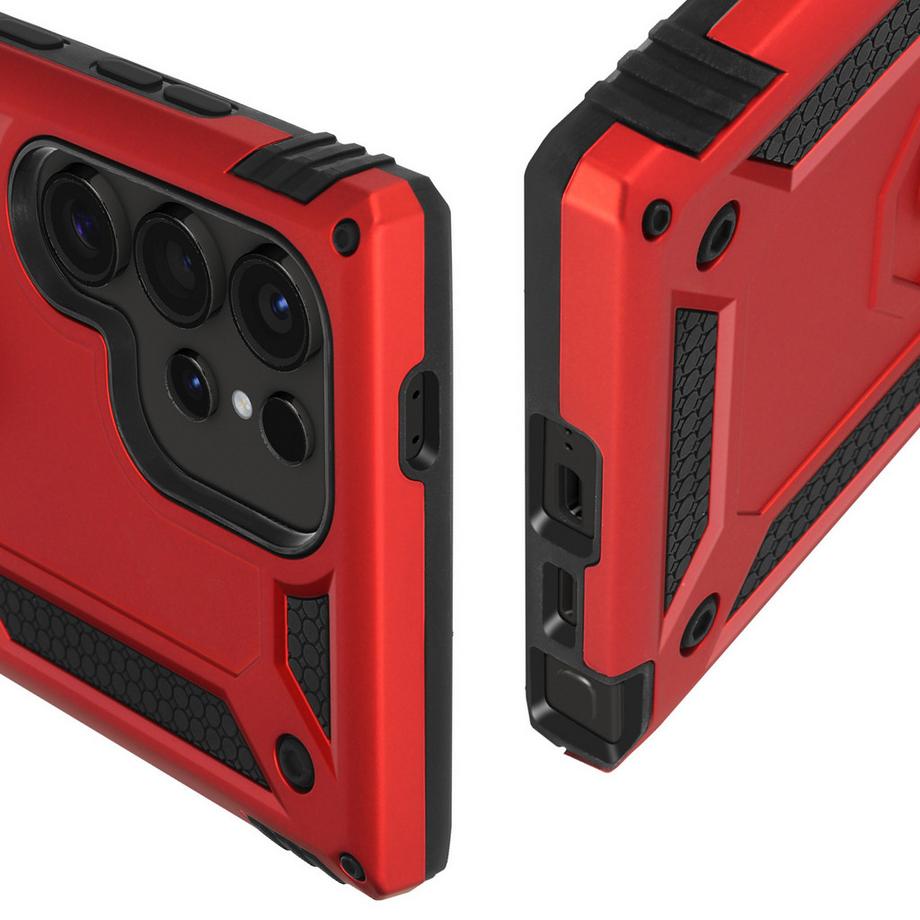 Avizar  Ring-Hülle Samsung S24 Ultra Rot 