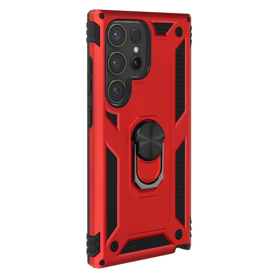 Avizar  Ring-Hülle Samsung S24 Ultra Rot 