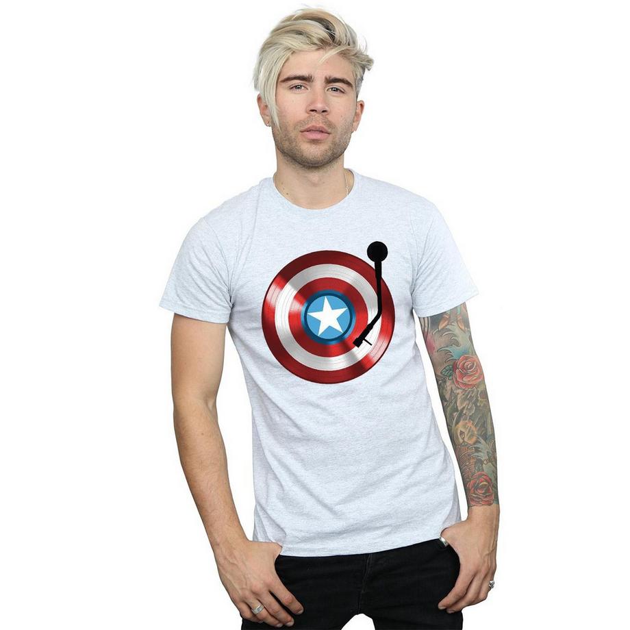 MARVEL Captain America Plattenspieler T-Shirt  