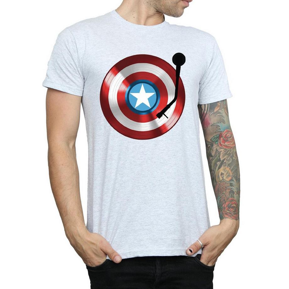 MARVEL Captain America Plattenspieler T-Shirt  