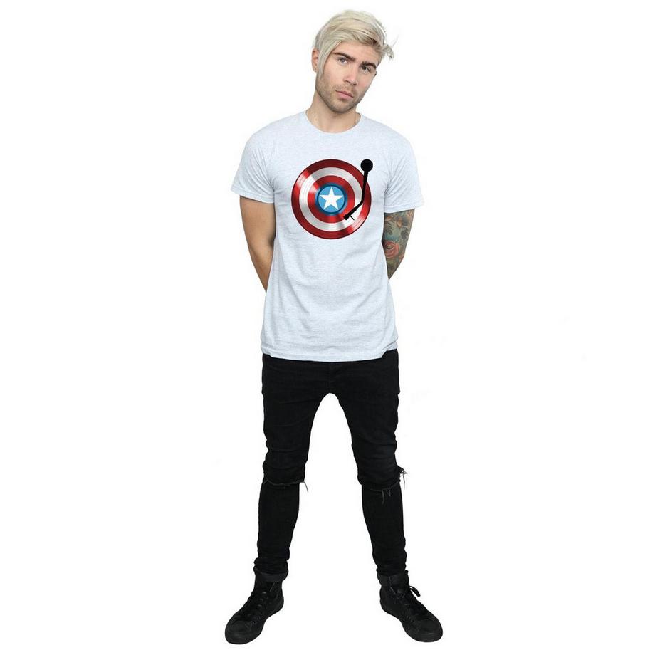 MARVEL Captain America Plattenspieler T-Shirt  