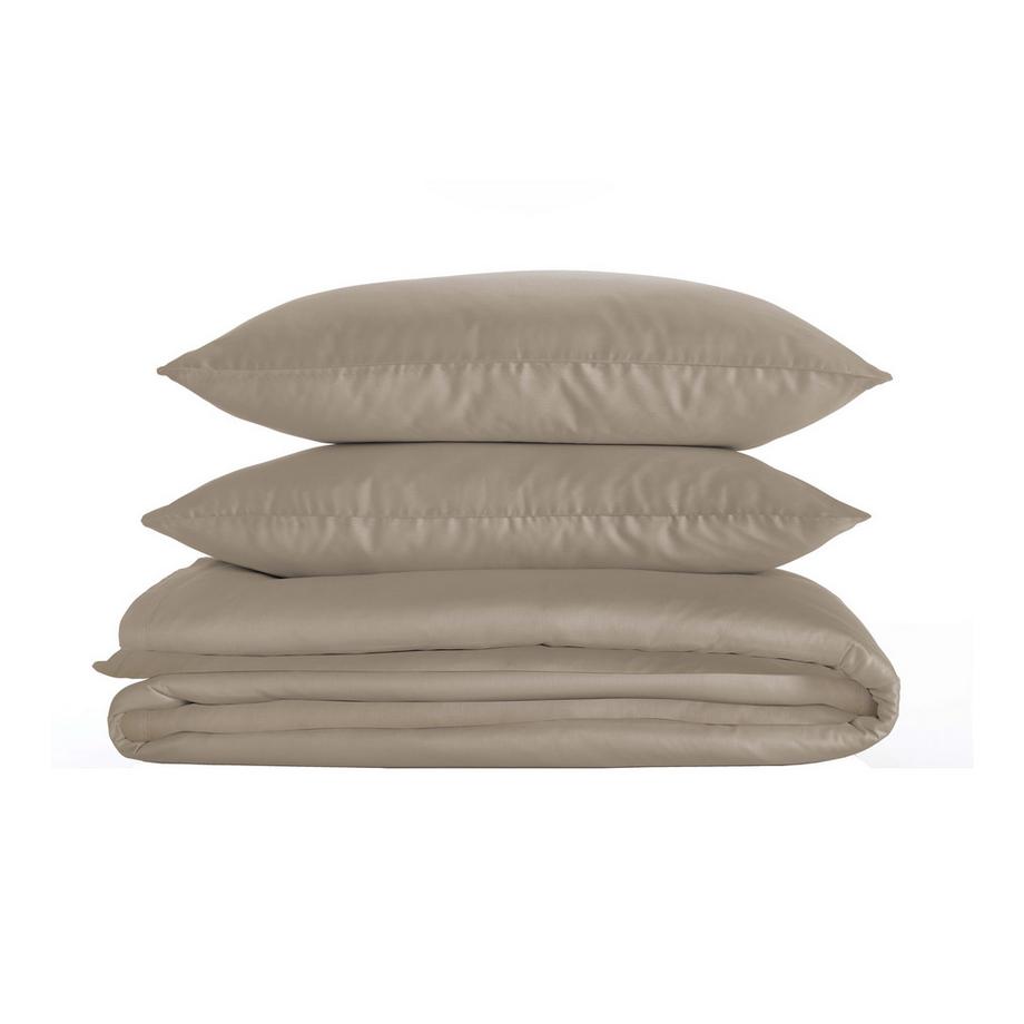 Living Home Ensemble de Linge de Lit Uni Satin 100  