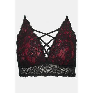 Ulla Popken  Bralette di pizzo senza ferretto, con elementi incrociati 