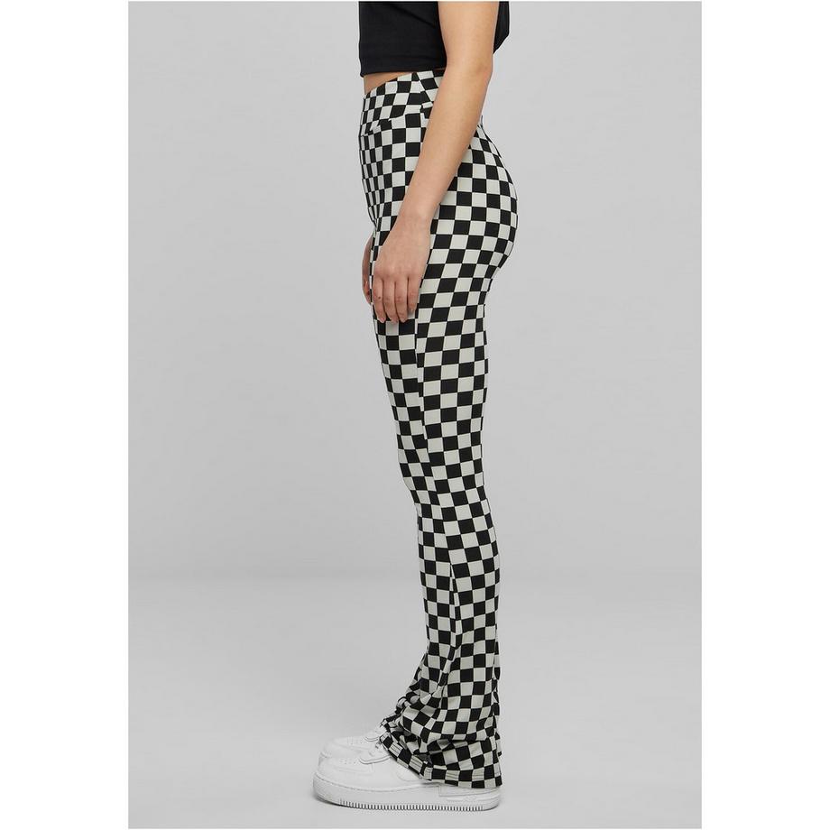 URBAN CLASSICS Schachbrettmuster Flared Leggings  