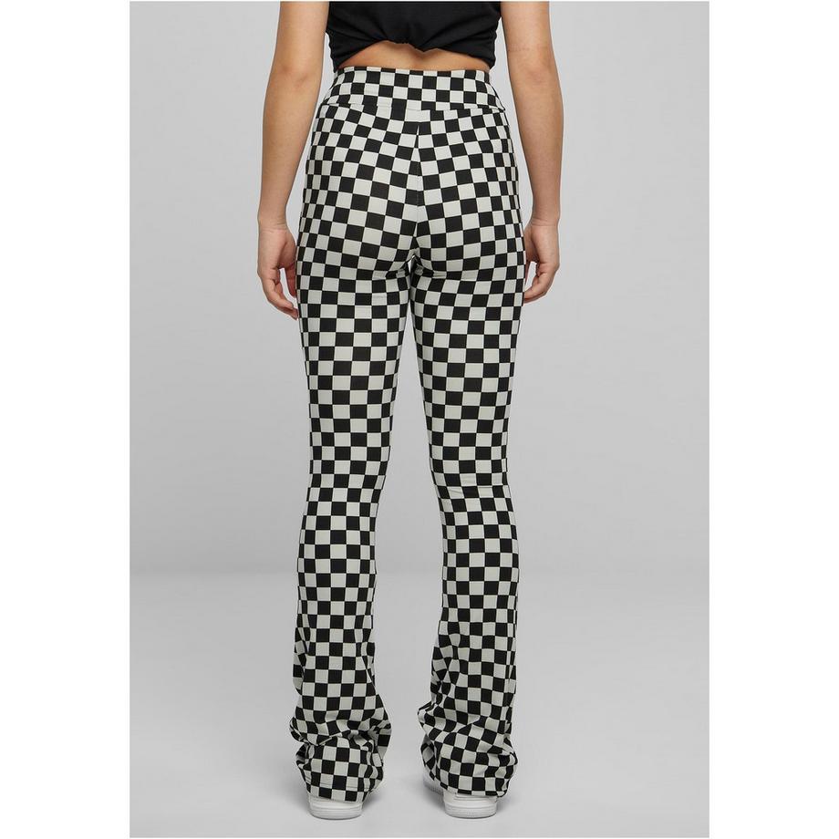 URBAN CLASSICS Schachbrettmuster Flared Leggings  