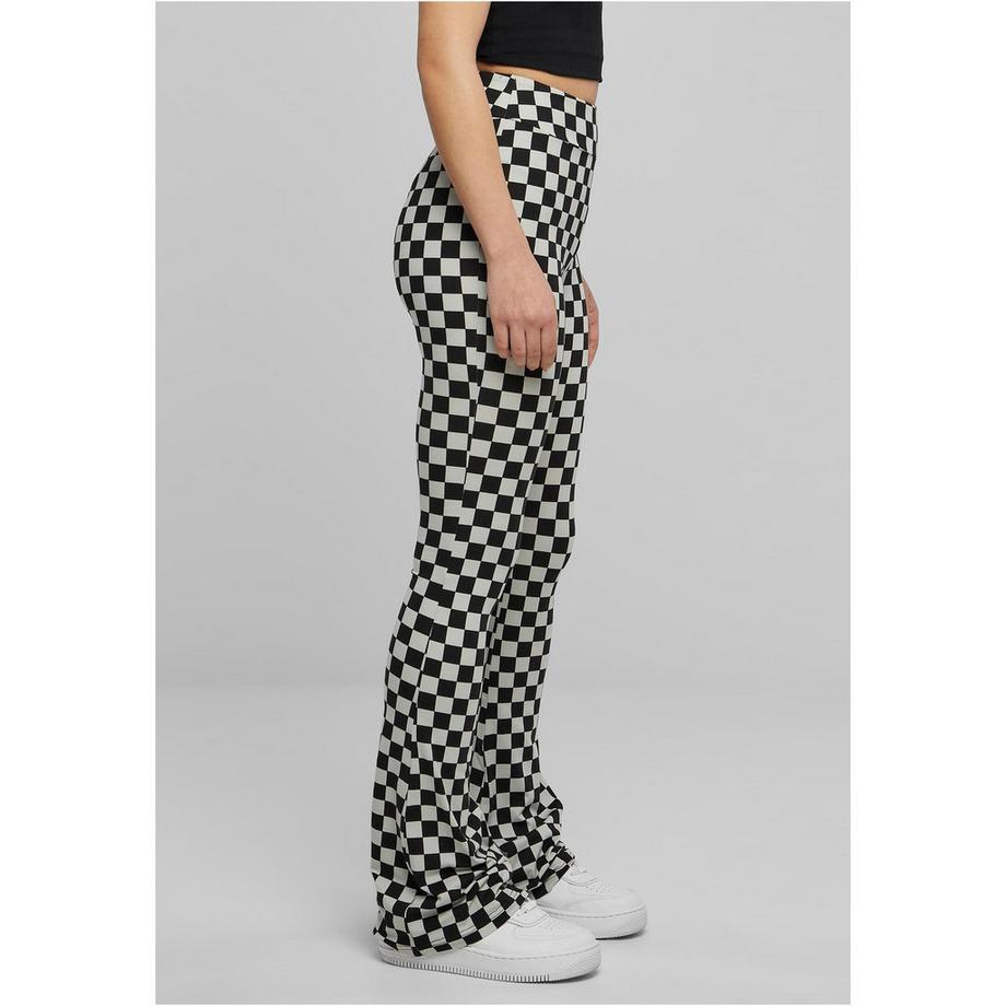 URBAN CLASSICS Schachbrettmuster Flared Leggings  