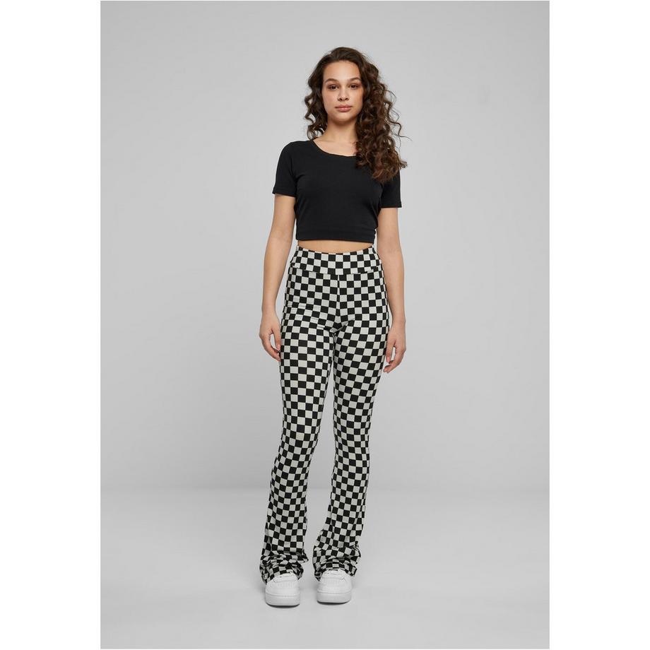 URBAN CLASSICS Schachbrettmuster Flared Leggings  