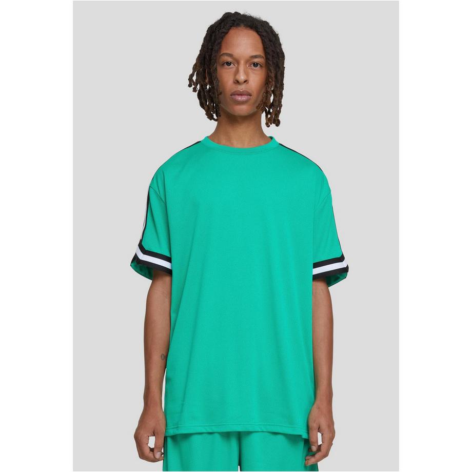 URBAN CLASSICS Oversize Streifen Mesh T-Shirt  