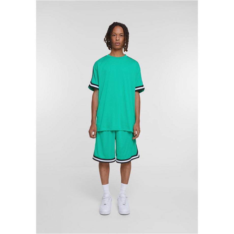 URBAN CLASSICS Oversize Streifen Mesh T-Shirt  