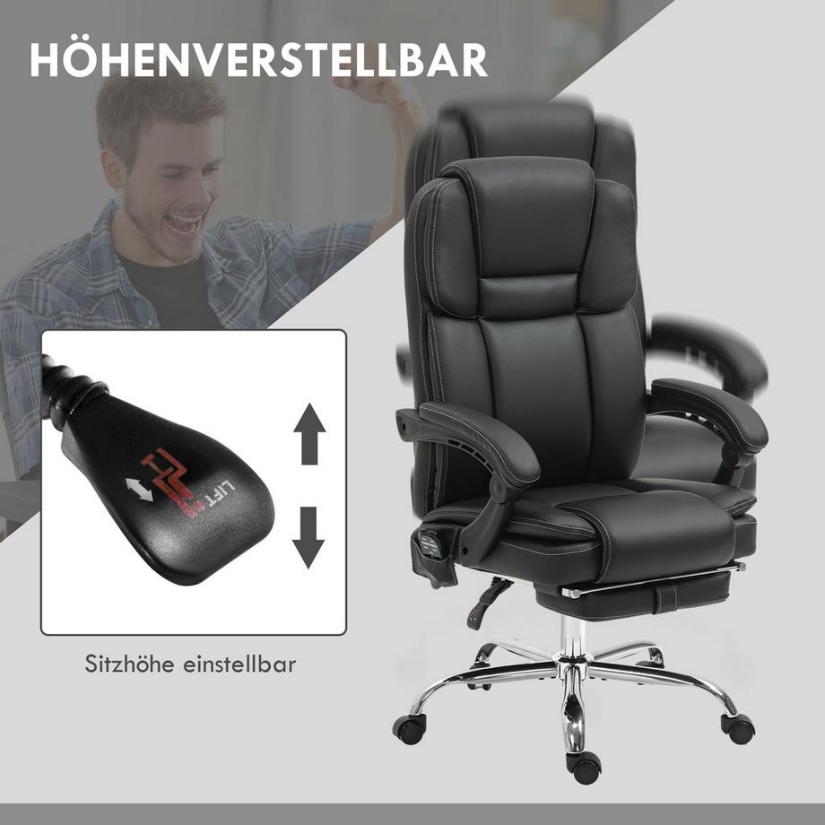 Vinsetto  Chaise de bureau avec fonction massage 