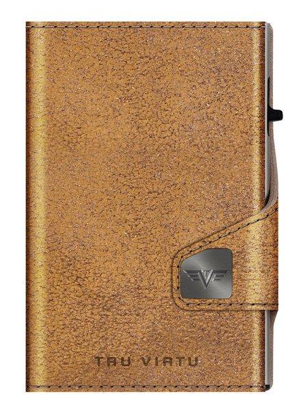 Tru Virtu CLICK & slide Glitter Goldbraun Silber Wallet  