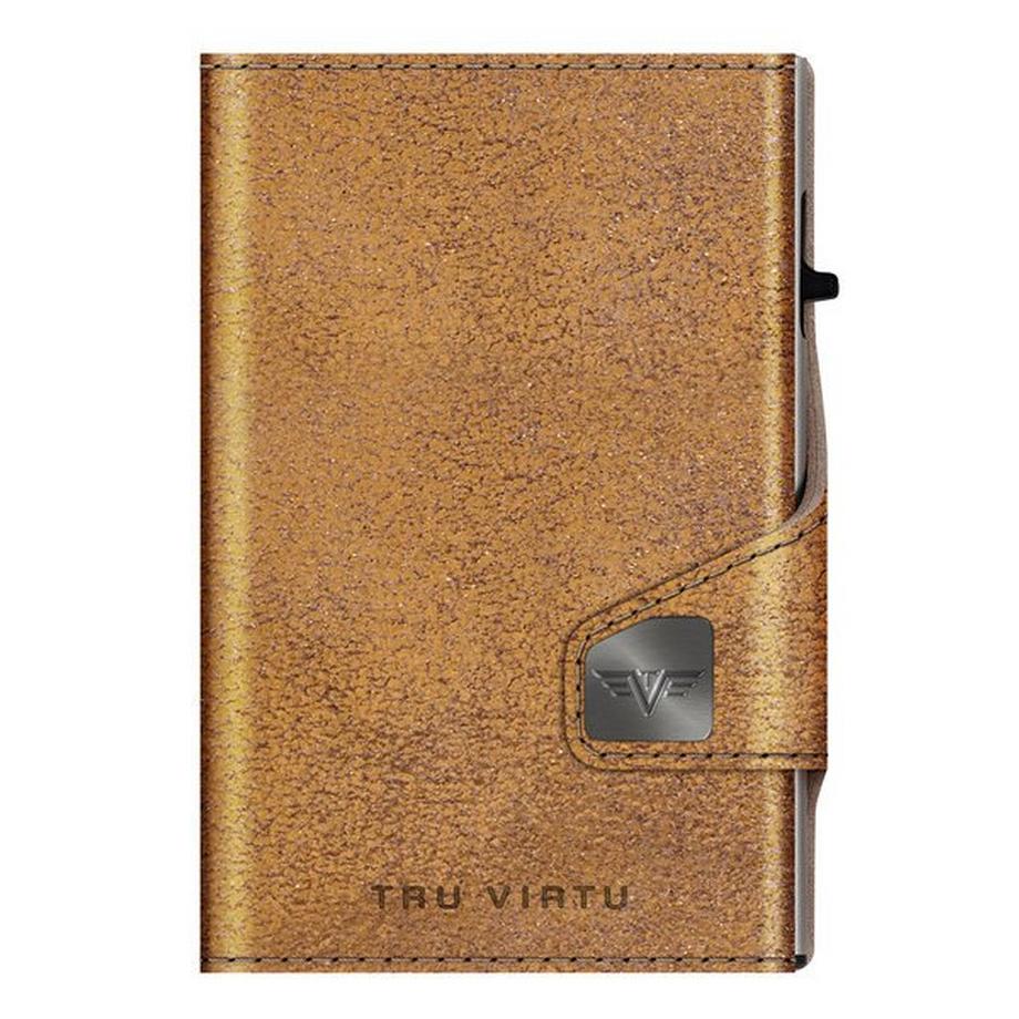 Tru Virtu CLICK & slide Glitter Goldbraun Silber Wallet  