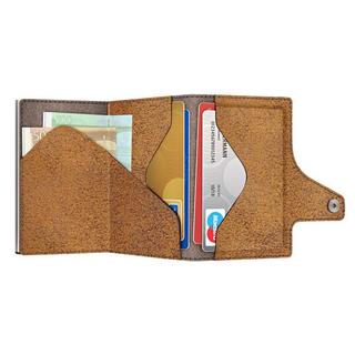 Tru Virtu CLICK & slide Glitter Goldbraun Silber Wallet  