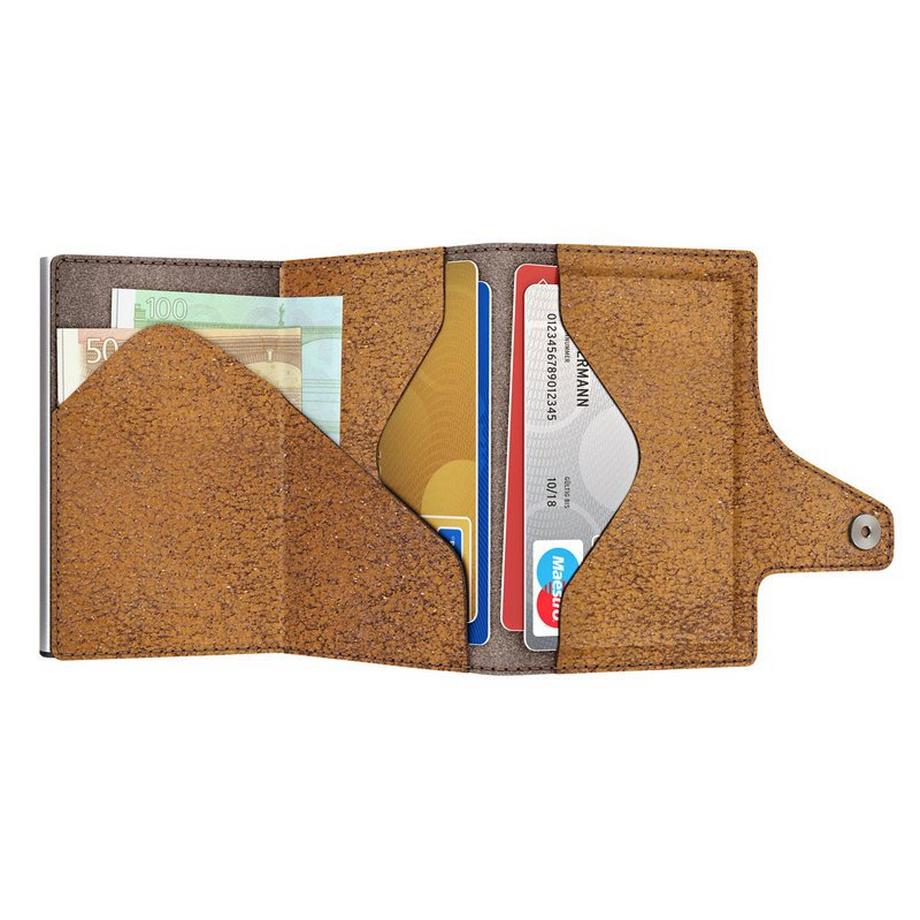 Tru Virtu CLICK & slide Glitter Goldbraun Silber Wallet  