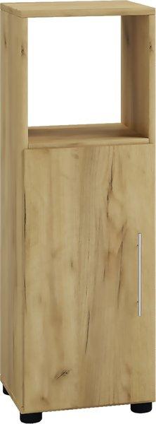 VCM Holz Midischrank | Badschrank mit offenem Fach und einer Drehtür | Maße H. 93 x B. 31 x T. 30 cm | Midischrank - Flandu  