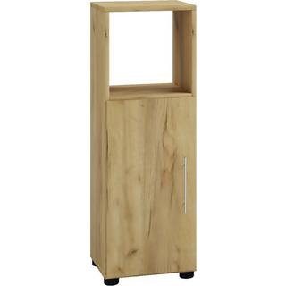 VCM Holz Midischrank | Badschrank mit offenem Fach und einer Drehtür | Maße H. 93 x B. 31 x T. 30 cm | Midischrank - Flandu  
