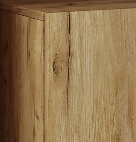 VCM Holz Midischrank | Badschrank mit offenem Fach und einer Drehtür | Maße H. 93 x B. 31 x T. 30 cm | Midischrank - Flandu  