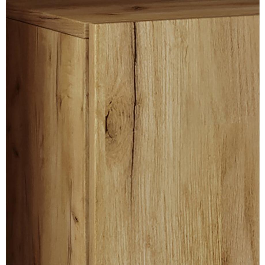 VCM Holz Midischrank | Badschrank mit offenem Fach und einer Drehtür | Maße H. 93 x B. 31 x T. 30 cm | Midischrank - Flandu  