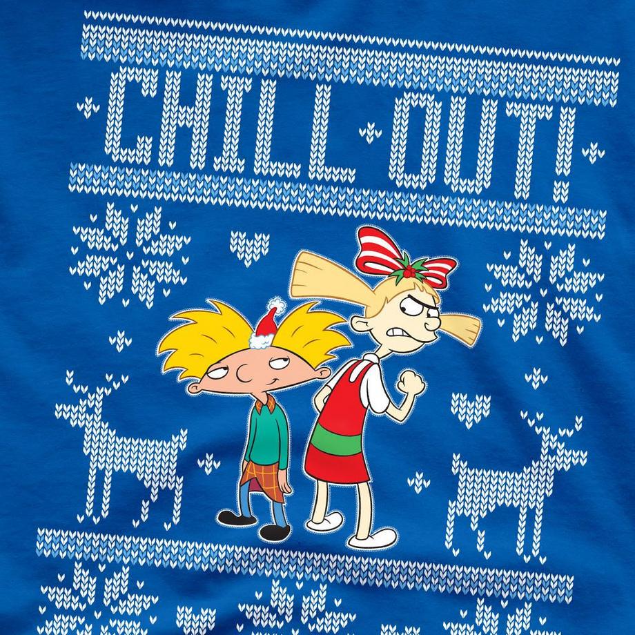 Arnold  Chill Out Maglietta Arnold E Helga Maglione Di Natale 