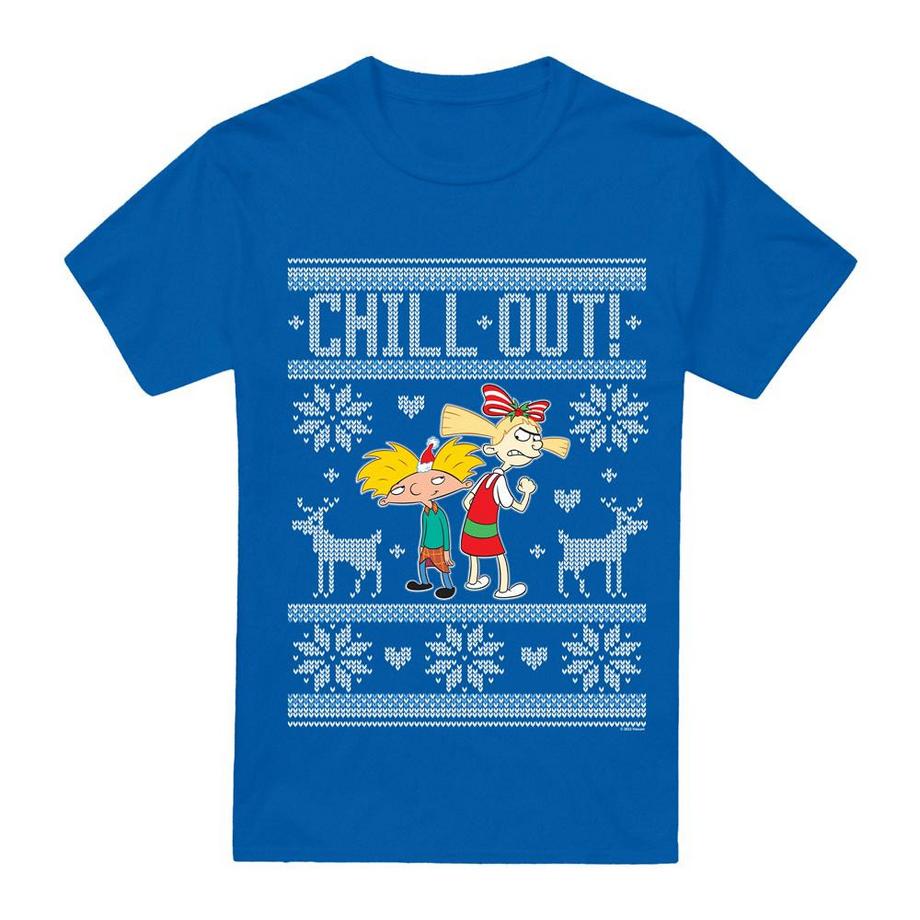 Chill Out Maglietta Arnold E Helga Maglione Di Natale
