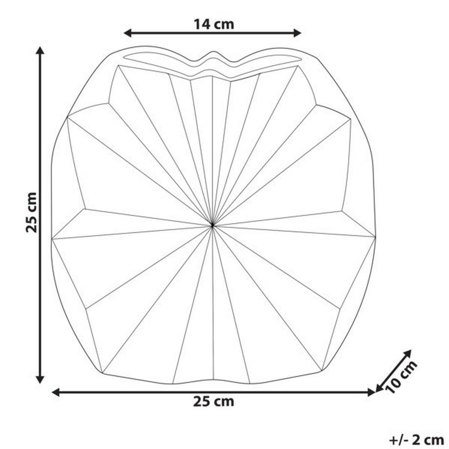Beliani Vase décoratif en Céramique Glamour AELIA  