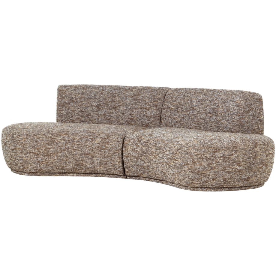 mutoni Canapé Batavier semi-circulaire 4 places Mélange marron clair 254  