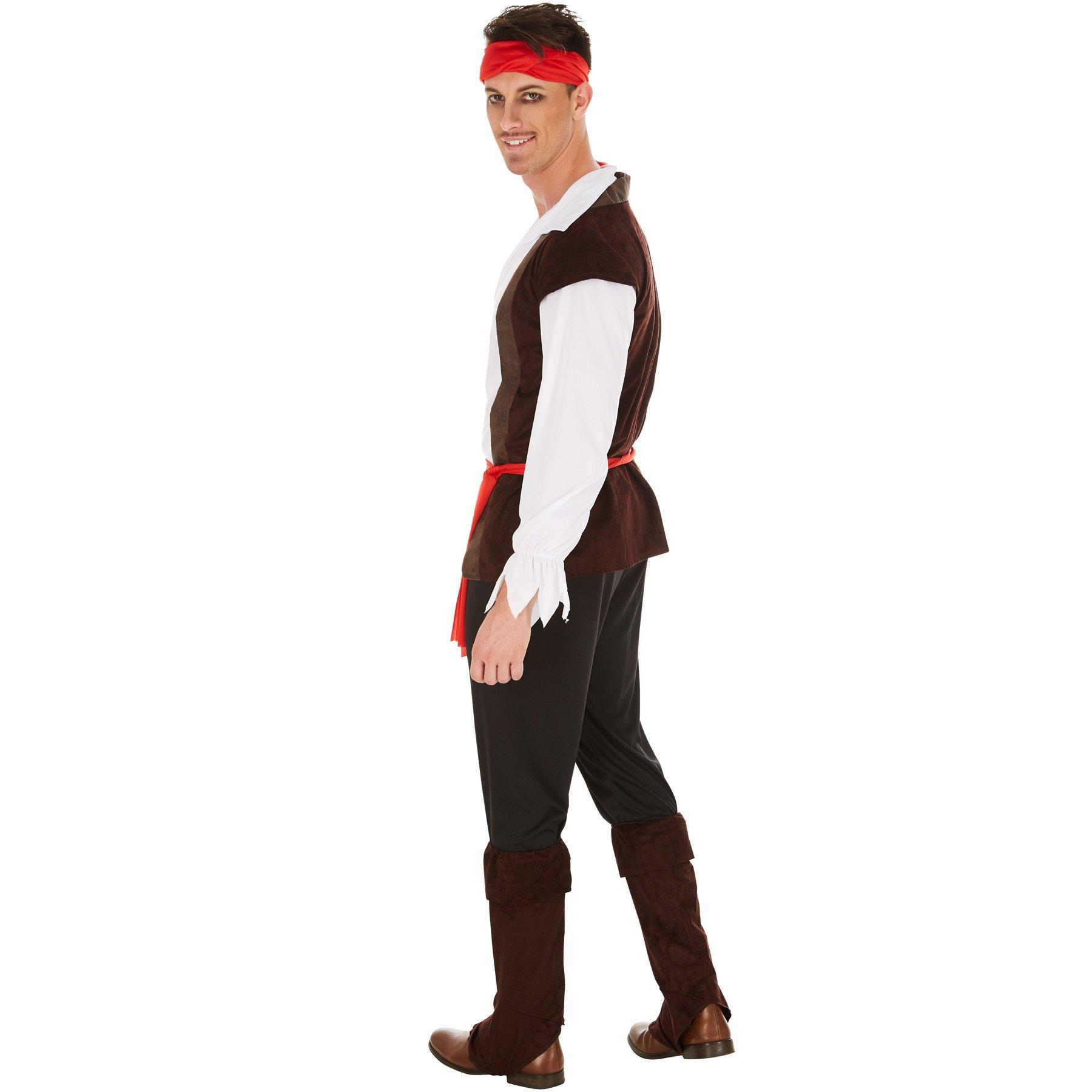 Tectake  Costume pour homme Capitaine pirate Barbe bouclée 