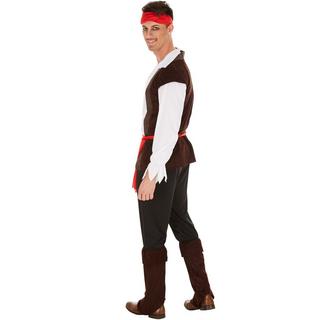 Tectake  Costume pour homme Capitaine pirate Barbe bouclée 