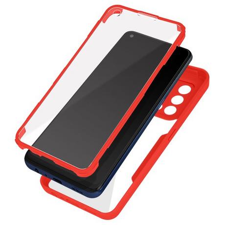 Avizar  Coque intégrale Oppo A74 4G Rigide Rouge 