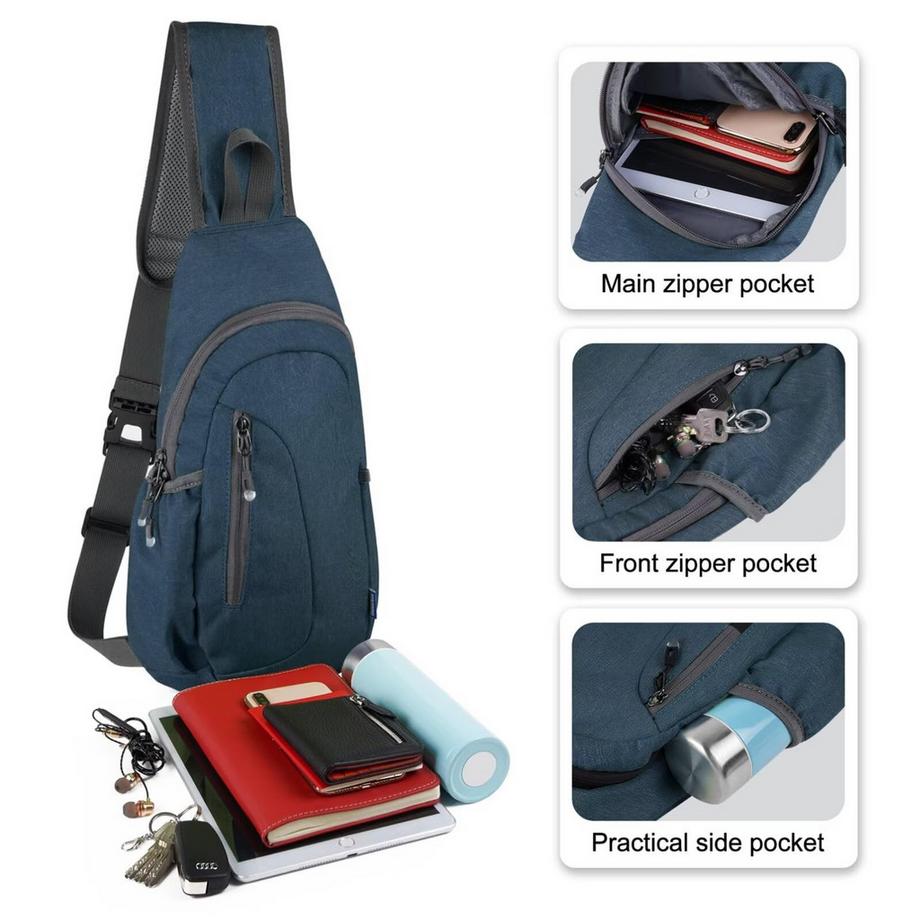 Only-bags.store Sac à bandoulière élégant avec 2 bandoulière large et chaîne détachable Sac pour téléphone portable  