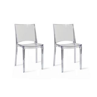 Vente-unique Stuhl 2erSet Polycarbonat Transparent HELLY  