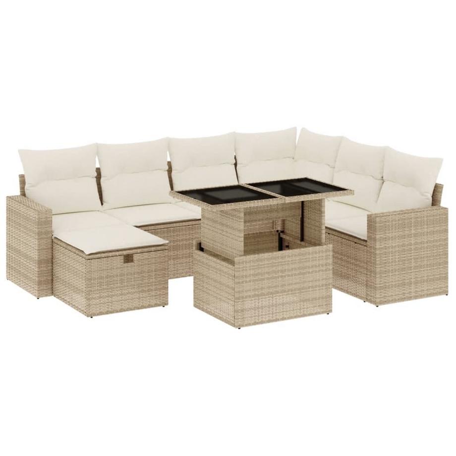 Ensemble de canapés de jardin rotin synthétique