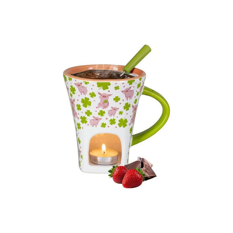 NOUVEL Schokoladenfondue-Set lucky pig  