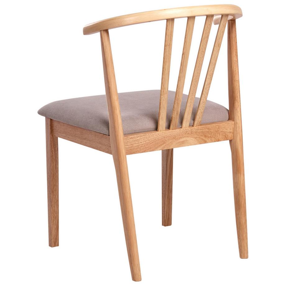 Beliani Lot de 2 chaises de salle à manger en Bois d'hévéa  CRAIG  