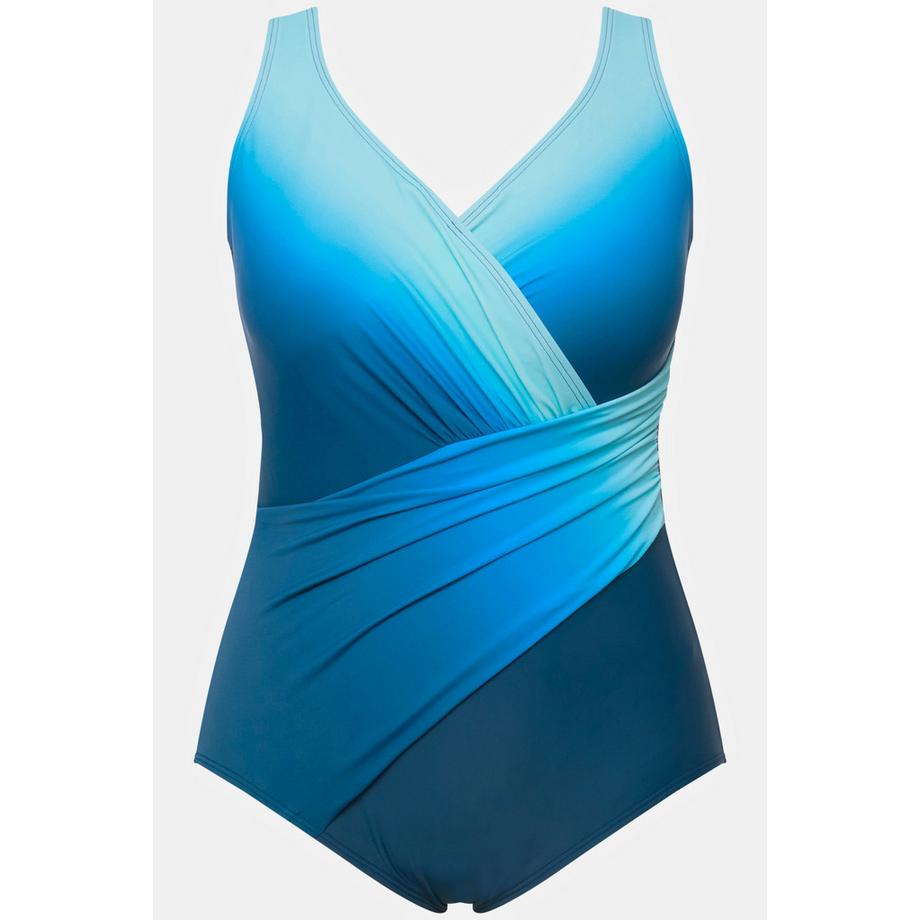 Ulla Popken Costume da bagno sfumato coppe morbide scollo a V  