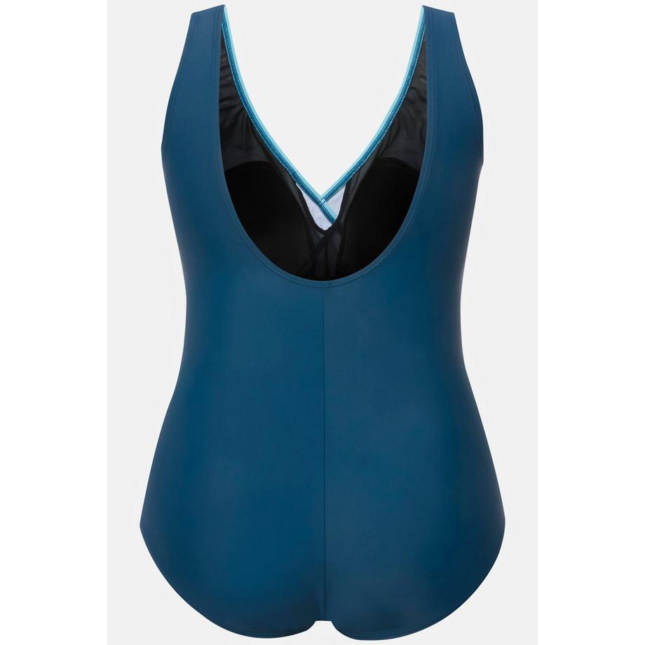 Ulla Popken Costume da bagno sfumato coppe morbide scollo a V  