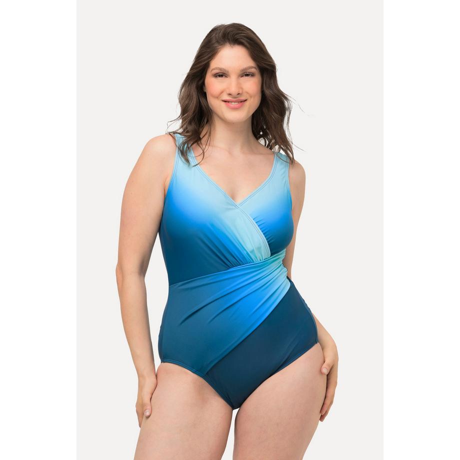 Ulla Popken Costume da bagno sfumato coppe morbide scollo a V  