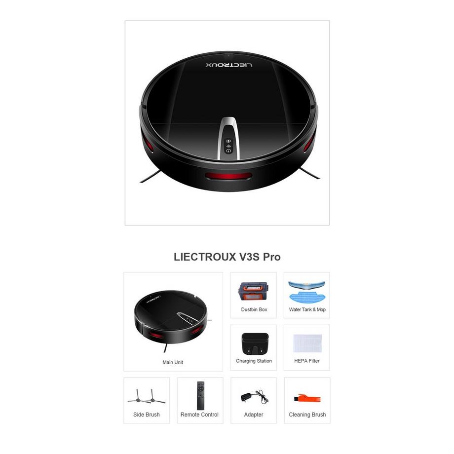 Blue Chilli Robot Aspirapolvere Lavaggio a Secco e Umido con Assistente Vocale  