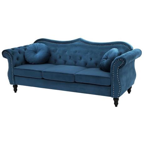 Beliani 3 Sitzer Sofa aus Samtstoff Glamourös SKIEN  