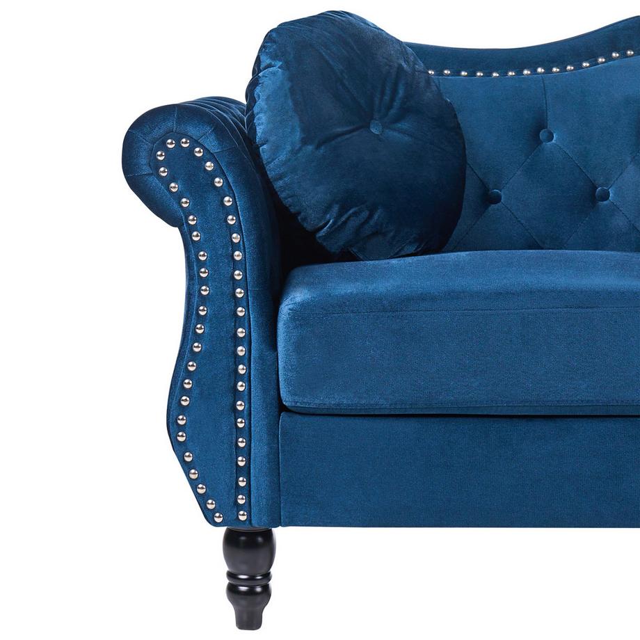 Beliani 3 Sitzer Sofa aus Samtstoff Glamourös SKIEN  