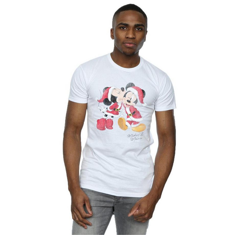 Disney T-shirt Bacio di Natale Mickey e Minnie Mouse  