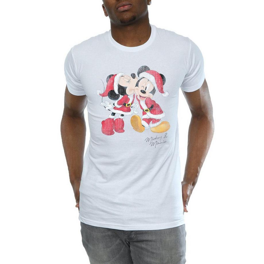 Disney T-shirt Bacio di Natale Mickey e Minnie Mouse  