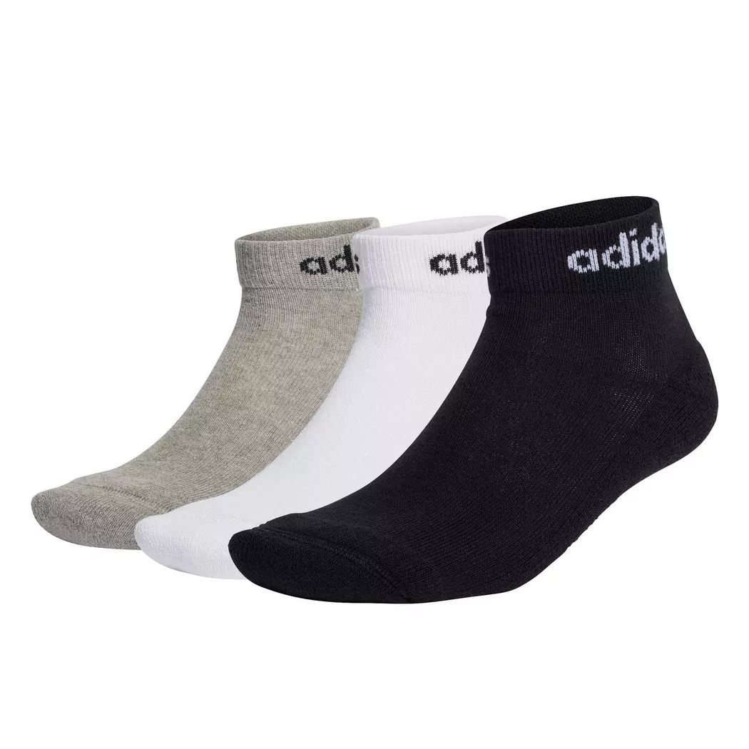 Chaussettes adidas Linear Ankle 3P Chaussettes /Blanc/Noir