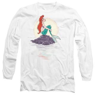 The Little Mermaid Ariel sulla Roccia T-Shirt Maniche Lunghe  